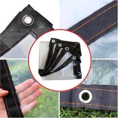 bujnie Pergola Waterproof Side Panels Waterproof 0.12mm Weatherproof Curtains for Gazebo, Porch, Customizable (Color : Clear, Size : 6x3.5m)