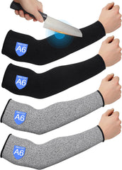 Geyoga 2 Pairs Arm Sleeves Guards Cut Resistant ANSI A6 Arm Protectors for Thin Skin and Bruising Garden Work Protective Sleeves for Farmer Gardening Men Women