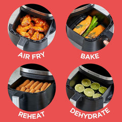 BLACK+DECKER Purifry 2QT Air Fryer, Crispy Deep Fried Taste without the Fat, Plus Bake, Dehydrate, and Keep Food Warm, Digital Touchscreen and Auto Shut-Off