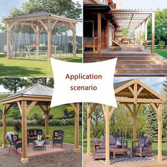 bujnie Pergola Waterproof Side Panels Waterproof 0.12mm Weatherproof Curtains for Gazebo, Porch, Customizable (Color : Clear, Size : 6x3.5m)