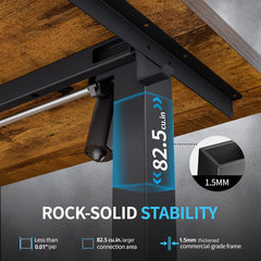 BIZUM 40x24 Inch Electric Standing Desk with Memory Presets, Quiet Motor Height Adjustable Stand Up Desk for Home Office & Gaming, Ergonomic Sit Stand Workstation, Rustic Brown