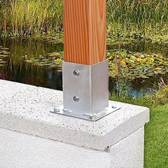 Deck Post Base with Complete Kit, Stainless Steel Post Bracket Square for Porch, Gazebos, Patio Pergolas & Sheds, Concrete Post Anchor 2x2 3x3 4x4 5x5 6x6 7x7 8x8 Inch (Size : 4.5x4.5 in/115x115 mm)