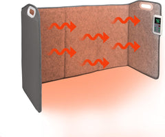 Portable Space Heater for Office & Home, Foldable, Quiet Floor Foot Warmer Under Desk, Personal Electric Panel Space Heater with Thermostat & Timer, Auto Shut Off