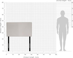 Furinno Roanne Upholstered Tufted Headboard, Twin, Denim