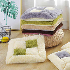 Chair Cushions for Dining Chairs, Square Seat Cushion Chair Pads with Ties and Non Slip Backing, Soft Comfort Plush Thick Chair Mat for Kitchen Office Chair Green 15.7 x 15.7 Inch