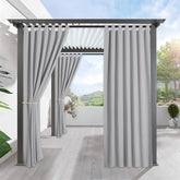 Little Bird Tab Top Outdoor Curtains 2 Panels - Detachable Blackout Vertical Blind for Porch Gazebo Canopy Pergola Garage Sun Room Dark Chocolate (2 Panel Size 52 W X 95 L Inch)