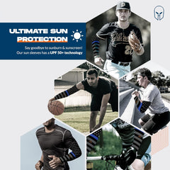 ARMORAY Arm Sleeves for Men & Women- UV Sun Protection - Tattoo Cover Up - Athletic Sports Sleeve for Golf Running Football