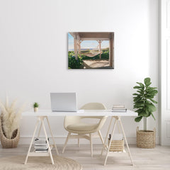 Stupell Industries Tranquil Hammock Warm Sunlit Porch Rural Garden Floating Framed Wall Art, Design By Tom Mielko