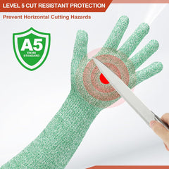 MECCANIXITY Cut Resistant Sleeves with Glove, Arm Protection Sleeve Farmer Gardening Sleeves for Welding, Farming