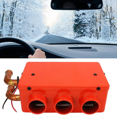 Portable Car Defroster 3-Hole 50W Red Windshield Heater Fan, Auto Heater Accessory(24V)