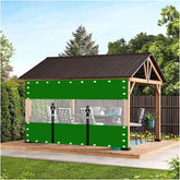 Rideau terrasse exterieure,bache Transparente Avec Oeillets,PVC rideaux Plastique for Porche, Gazebo, Jardin,Pergola (Color : Green, Size : 2.2x2.5m/7.22x8.2ft)
