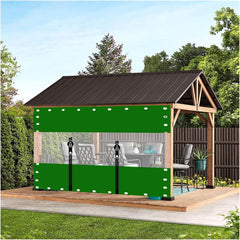 Rideau terrasse exterieure,bache Transparente Avec Oeillets,PVC rideaux Plastique for Porche, Gazebo, Jardin,Pergola (Color : Green, Size : 2.2x2.5m/7.22x8.2ft)