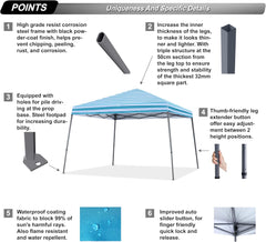 ABCCANOPY Stable Pop up Outdoor Canopy Tent, Black