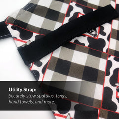 10 PACK WHOLESALE BUNDLE Cow Print Western Essential Apron Professional Chef Apron with Water Resistant Lining, Pockets, Adjustable Bib Strap for Cooking & Grilling - Kitchen Aprons for Men & Women