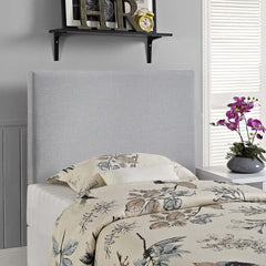 Modway Region Linen Fabric Upholstered Twin Headboard in Gray