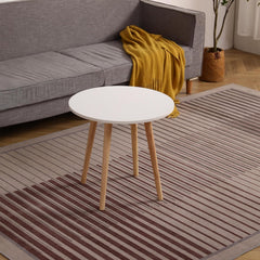Engineered Wood Coffee Table Center Table Living Room Cocktail Table Center Table Tea Table Sofa Table for Small Spaces, Easy Assembly, White & Oak 21.65" x 21.65" x 20.08"