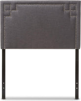 Baxton Studio Gallia Modern and Contemporary Dark Grey Fabric Upholstered Headboard, Twin