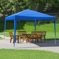 10'x10' Gazebo Waterproof Outdoor Canopy Patio Tent Party Tent for Wedding BBQ Cater, Blue