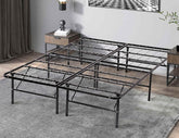Bed Frame 14 Inch Foldable Metal Full Size Bed Frame Platform Bed Frame Heavy Duty Steel Slat Mattress Foundation No Box Spring Needed