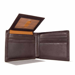 oil tan passcase wallet