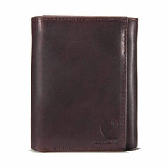 oil tan trifold wallet