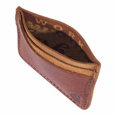 patina leather front pocket wallet