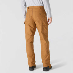 loose straight washed duck lined dungaree