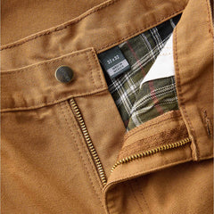 loose straight washed duck lined dungaree