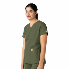 women's force essentials v-neck scrub top