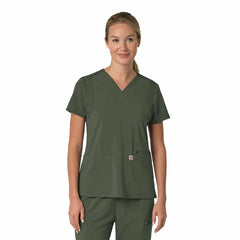 women's force cross-flex flex panel v-neck scrub top