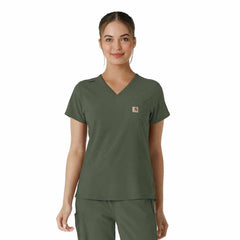 women's force cross-flex tuck-in scrub top