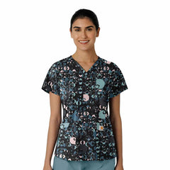 women's cross-flex v-neck print top