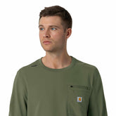 force cross-flex crew neck long sleeve scrub top