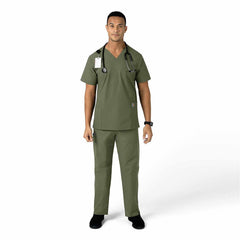 unisex force essentials elastic waist cargo scrub pant