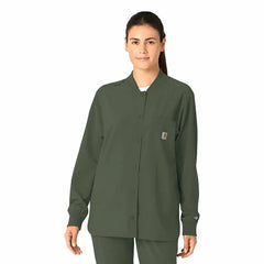 women's force cross-flex shirt scrub jacket