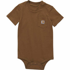 kids' short sleeve pocket bodysuit (baby)