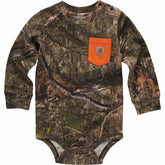 boys' long sleeve mossy oak® camo pocket bodysuit (baby)