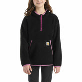 girls' long-sleeve fleece hooded half-zip sweatshirt (toddler/child/youth)