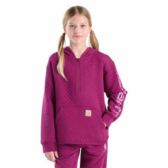 girls' long sleeve quilted jersey half-zip sweatshirt (child/youth)