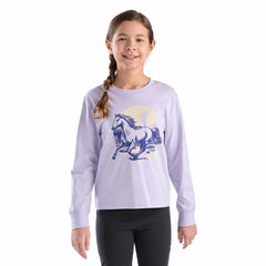 girls' long sleeve run wild t-shirt (toddler/child/youth)