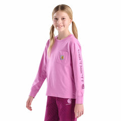 girls' long sleeve core logo t-shirt (toddler/child/youth)
