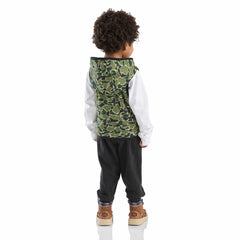 boys' 3-piece camo vest, long-sleeve t-shirt & pant set (toddler)