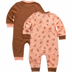 girls' 2-piece long sleeve coverall set (baby)