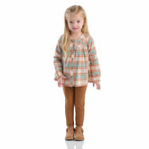 girls' 2-piece long sleeve flannel top & legging set (toddler)