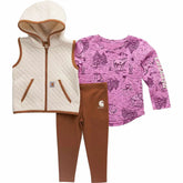 girls' 3-piece vest, printed t-shirt & legging set (baby)