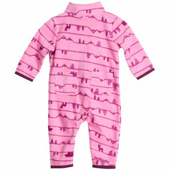 kids' long sleeve printed zip-front coverall (baby)