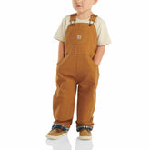 kids' canvas bib overall flannel-lined (baby/toddler)
