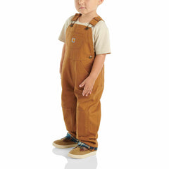 kids' canvas bib overall flannel-lined (baby/toddler)