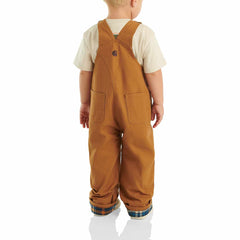 kids' canvas bib overall flannel-lined (baby/toddler)
