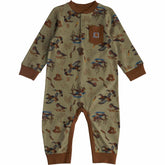 boys' long sleeve duck print coverall (baby)